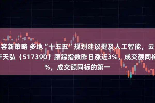容新策略 多地“十五五”规划建议提及人工智能，云计算ETF天弘（517390）跟踪指数昨日涨近3%，成交额同标的第一